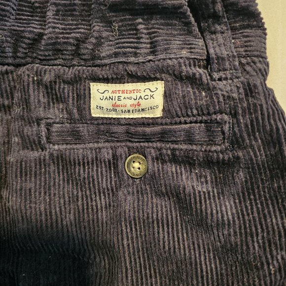 JANIE and JACK Size 4 (Little Kid) Navy Corduroy Pants with Waist Extenders! - Picture 5 of 6